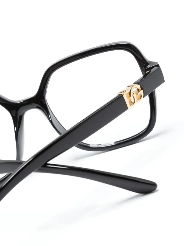 DOLCE & GABBANA Logo Plaque Eye Glasses Frames Dolce & Gabbana 1232 Classy Black Cateye Ladies Eyeglasses  main image 3