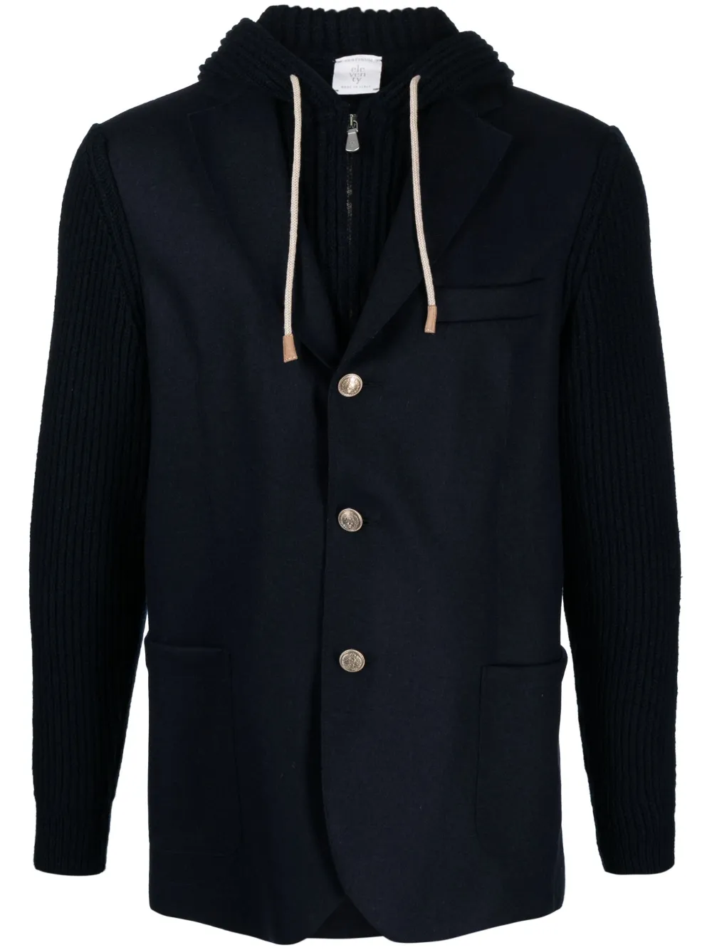 Eleventy Blazer met enkele rij knopen Blauw
