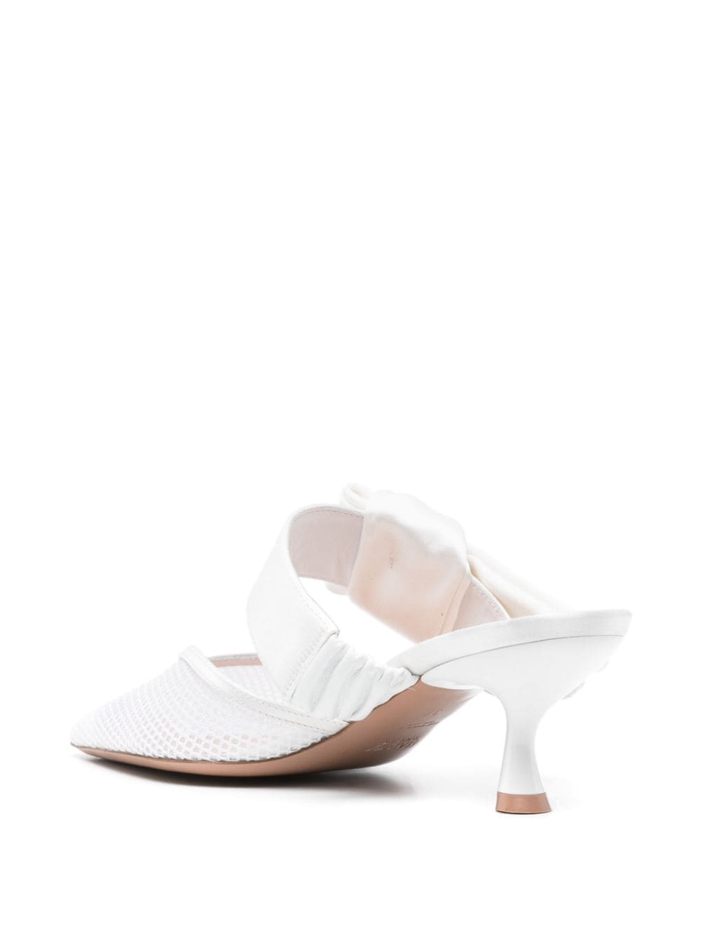 Shop Malone Souliers Marie 45mm Bow Mules In Weiss