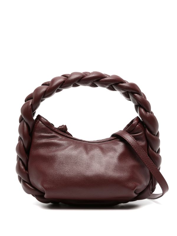 Hereu Espiga Braided Handle Leather Handbag