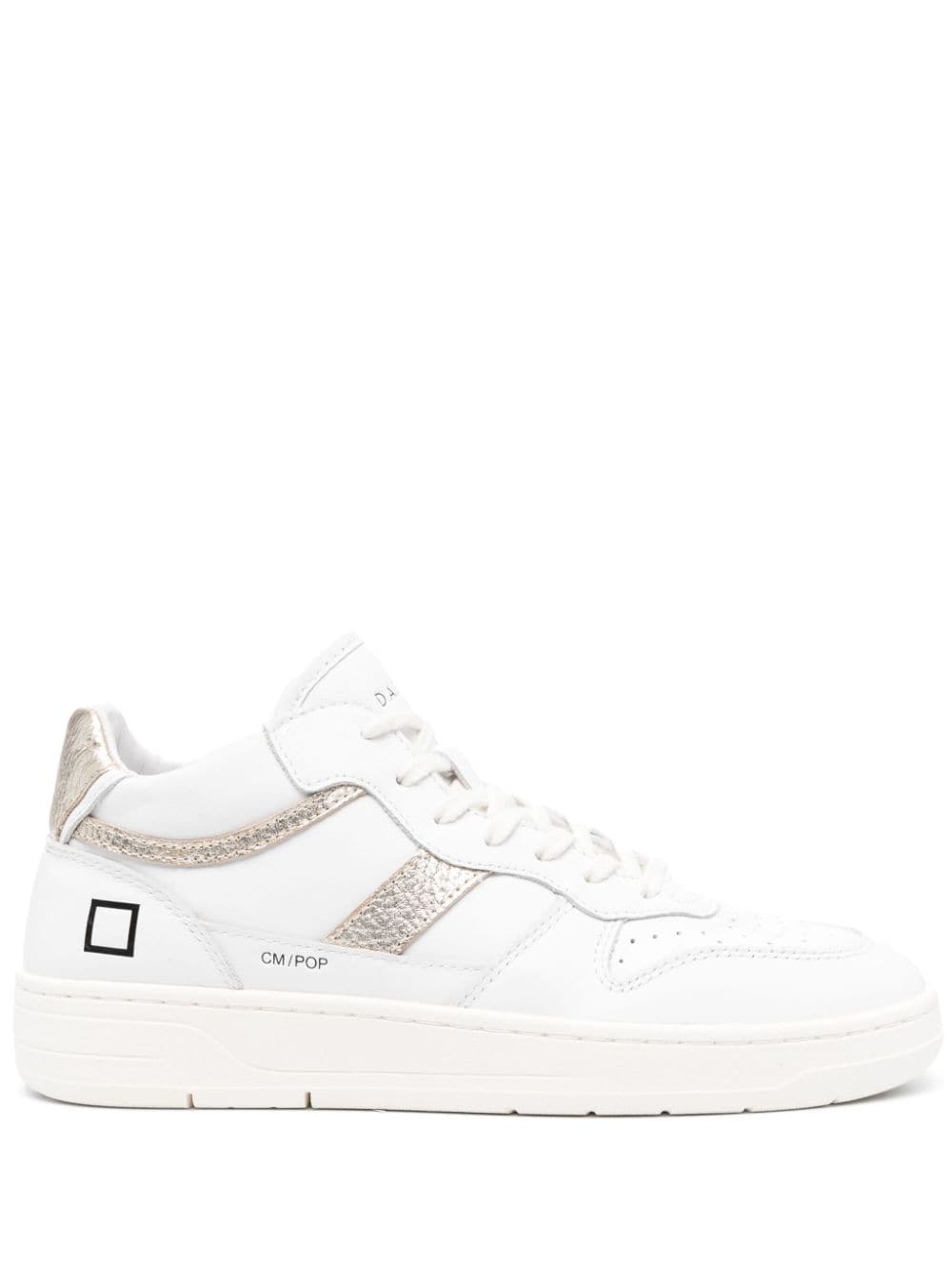 Date Court 2.0 Mid Pop Leather Sneakers In White
