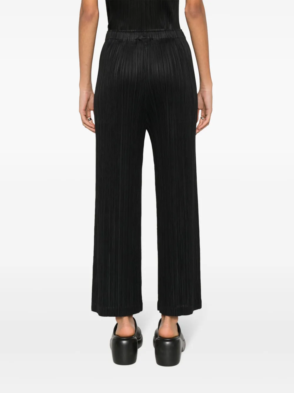 Issey Miyake Thick Bottom 2 Pleated Trousers In Black