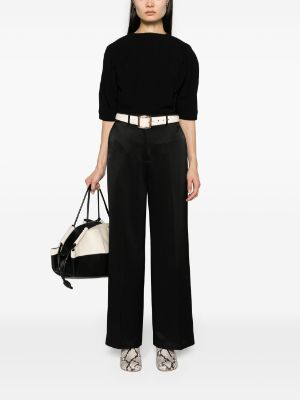 Lanvin Silk Wide-leg Pants in Monogram-jacquard Motif women