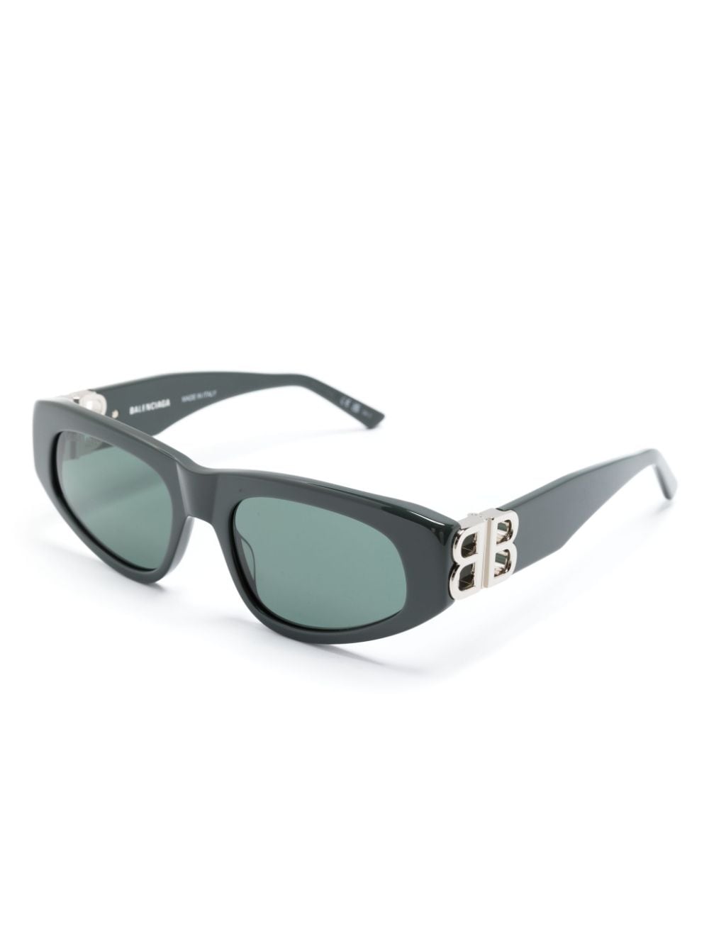 Shop Balenciaga Dynasty D-frame Sunglasses In Green
