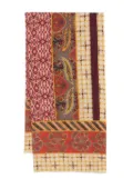 Altea mix-print fine-knit scarf - Orange