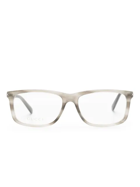 Gucci Eyewear lentes GG1447O con armazón rectangular estilo carey