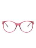 Gucci Eyewear GG1450O logo-plaque round-frame glasses - Purple