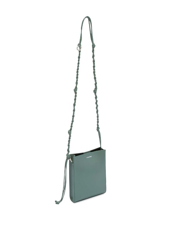 Jil Sander Tangle Rings Leather Crossbody Bag | Green | FARFETCH