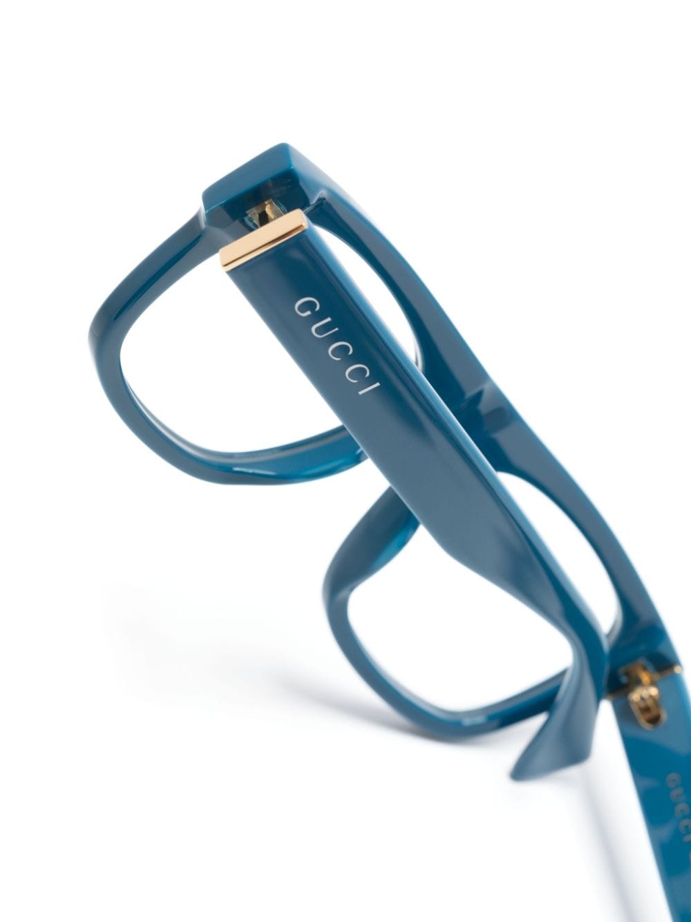 Gucci Eyewear GG1137O bril met vierkant montuur en logoprint Blauw