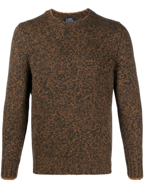 Barba speckle-knit virgin wool jumper