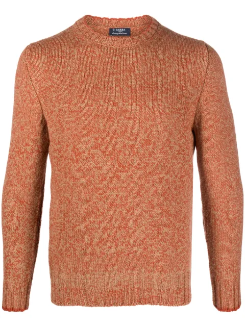 Barba speckle-knit virgin wool jumper