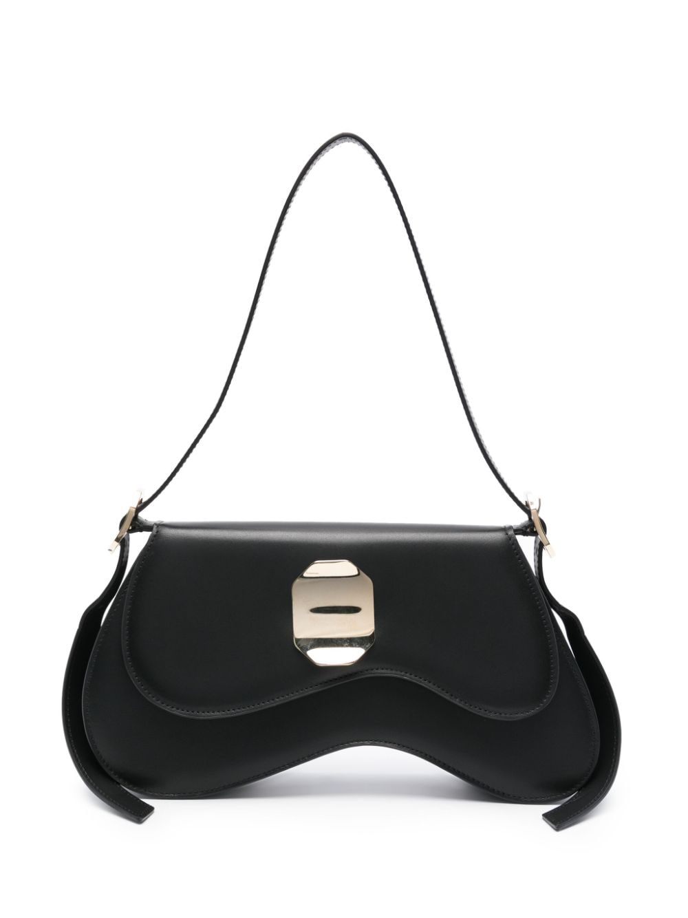 Malone Souliers Divine Asymmetric Leather Bag In Black