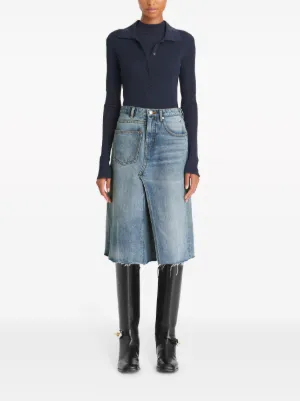 【TORY BURCH】デストラクチャード デニムスカート デコンストラクト デニムスカート: レディース ボトムス | Tory