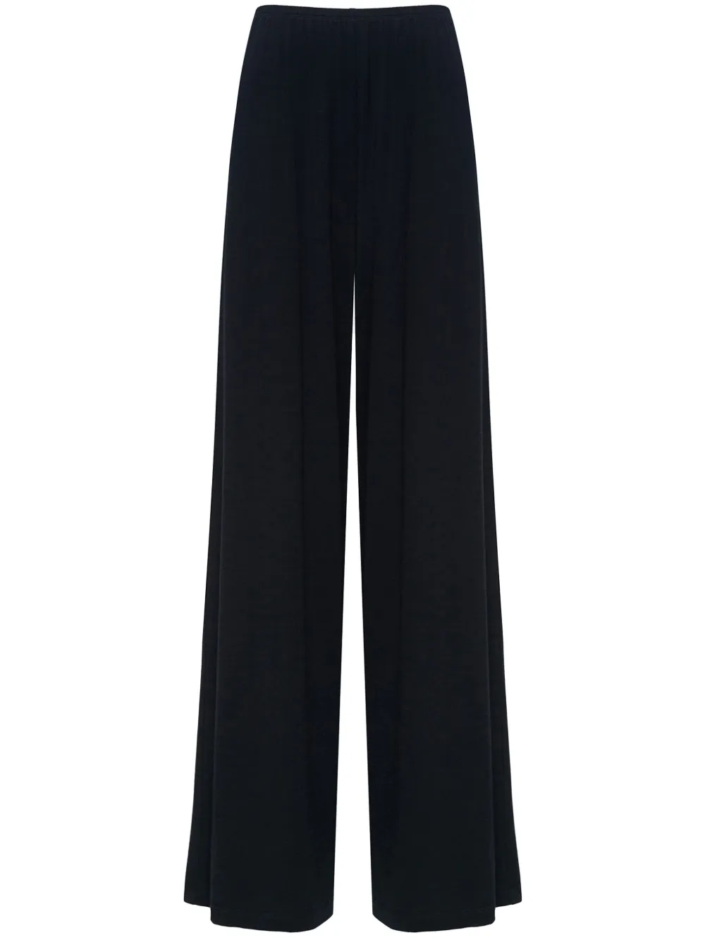 12 STOREEZ high-waisted jersey wide-leg trousers – Black