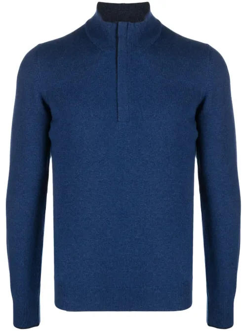 Pull chiné à col zippé - Fileria - Modalova