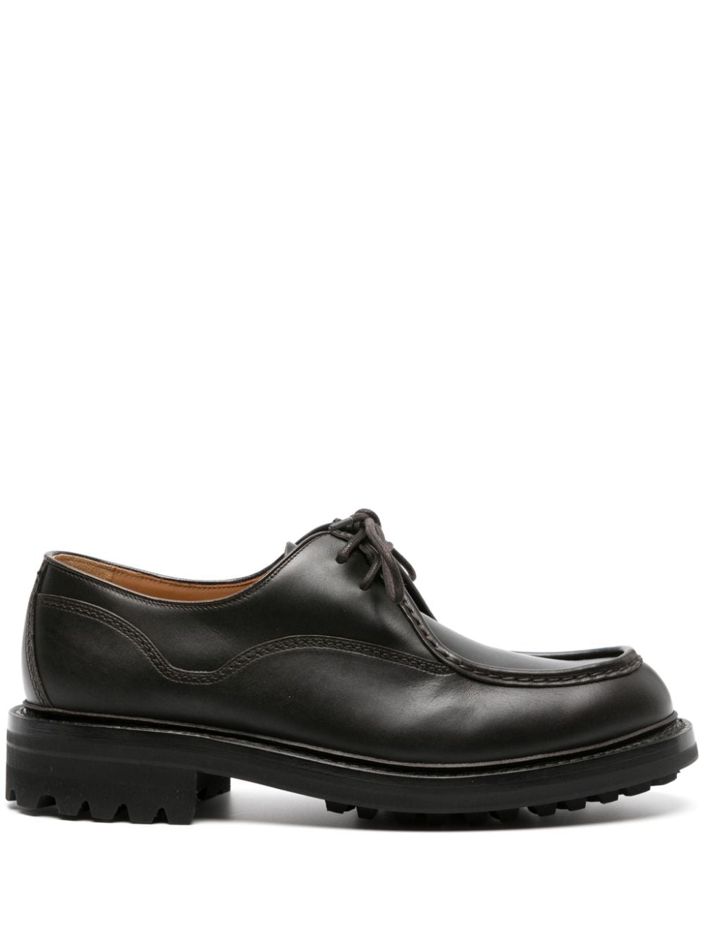 Church's Lymington burnished-leather lace-up shoes Brown