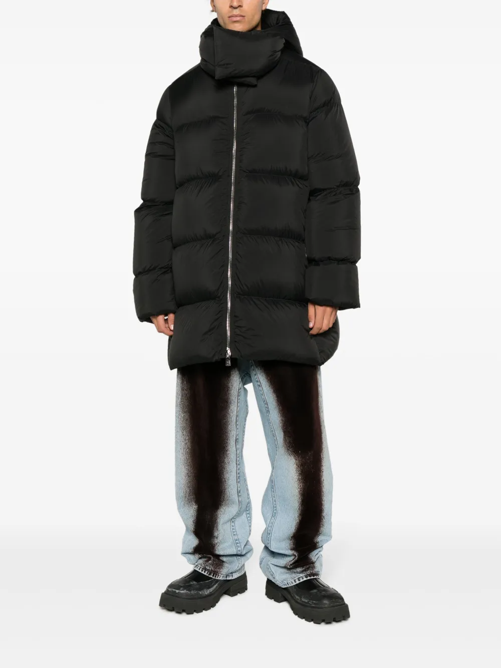Bacon Storm 95 Matte Padded Coat In Black