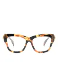 Gucci Eyewear Interlocking G-plaque tortoiseshell-effect glasses - Brown