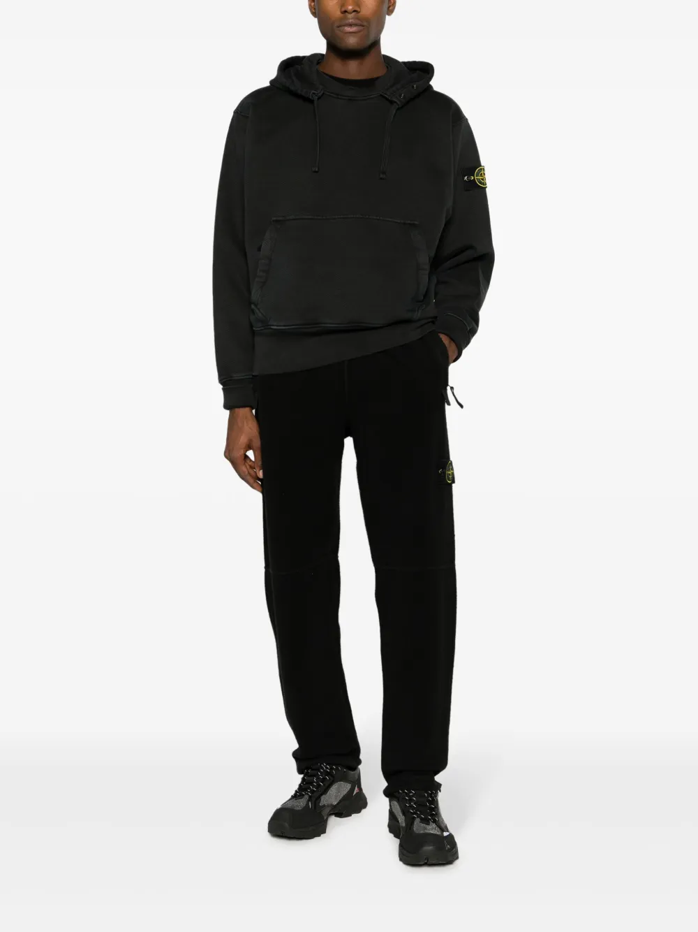 Stone Island Calça de fleece com patch de bússola | Calça esportiva | Image 2