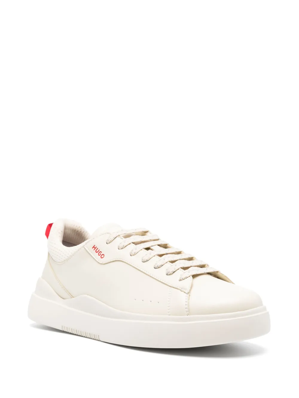 BOSS Sneakers met logoprint - Beige