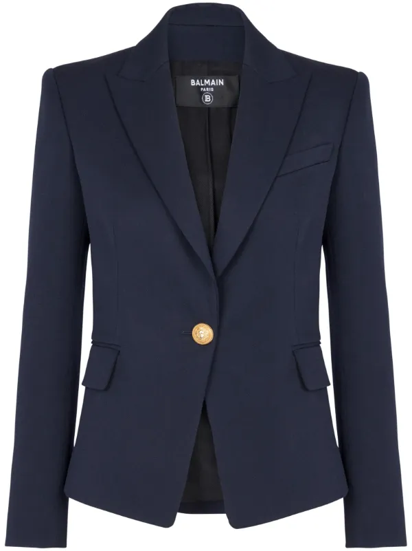 Balmain navy blazer gold buttons deals