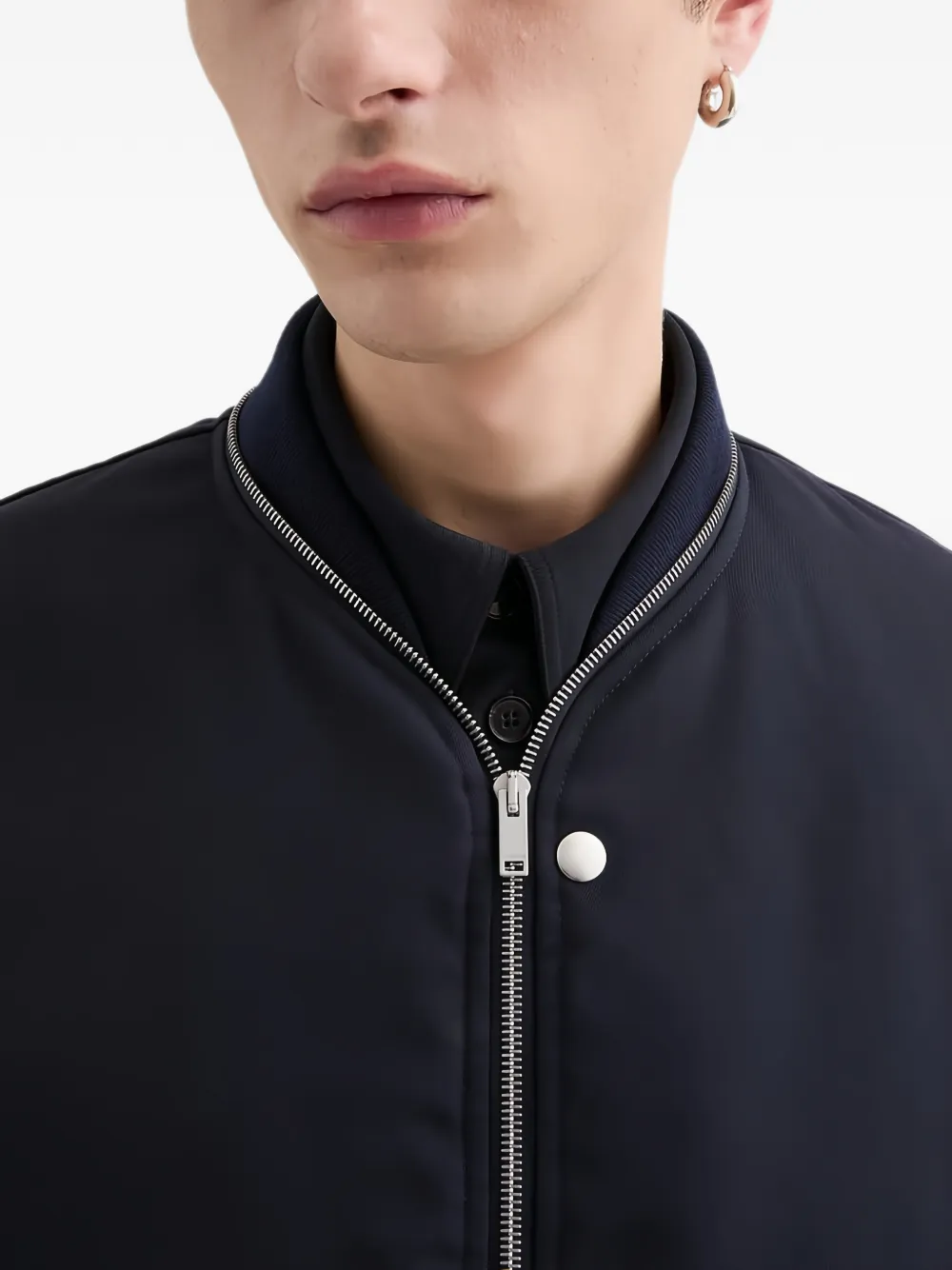 Jil Sander Bomberjack met rits Blauw