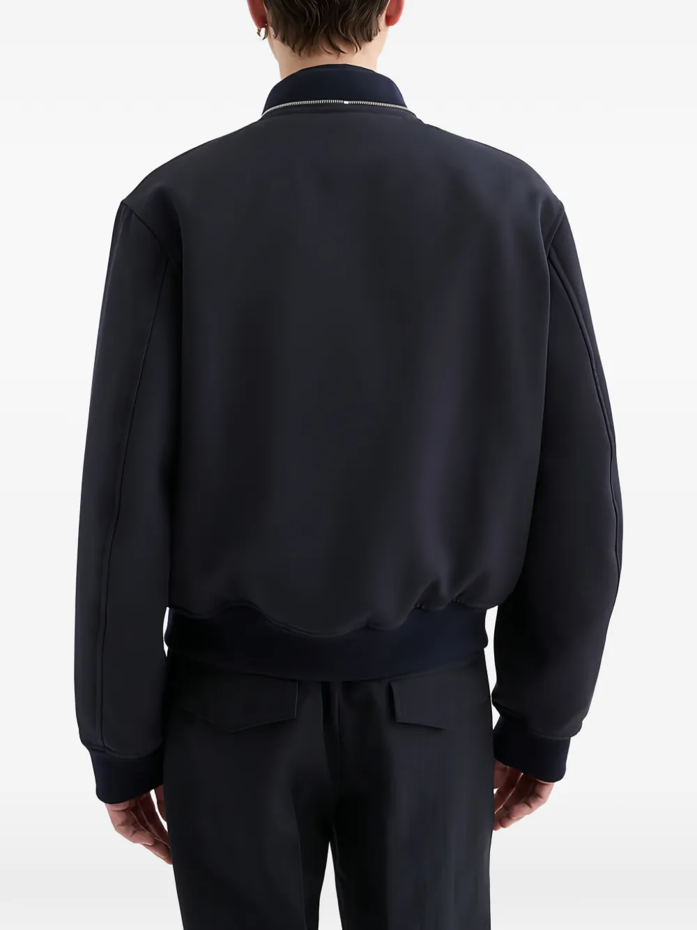 Jil Sander Bomberjack met rits Blauw