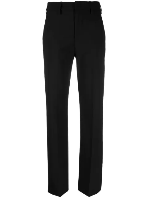 DONDUP pantalones de vestir con pinzas y placa del logo