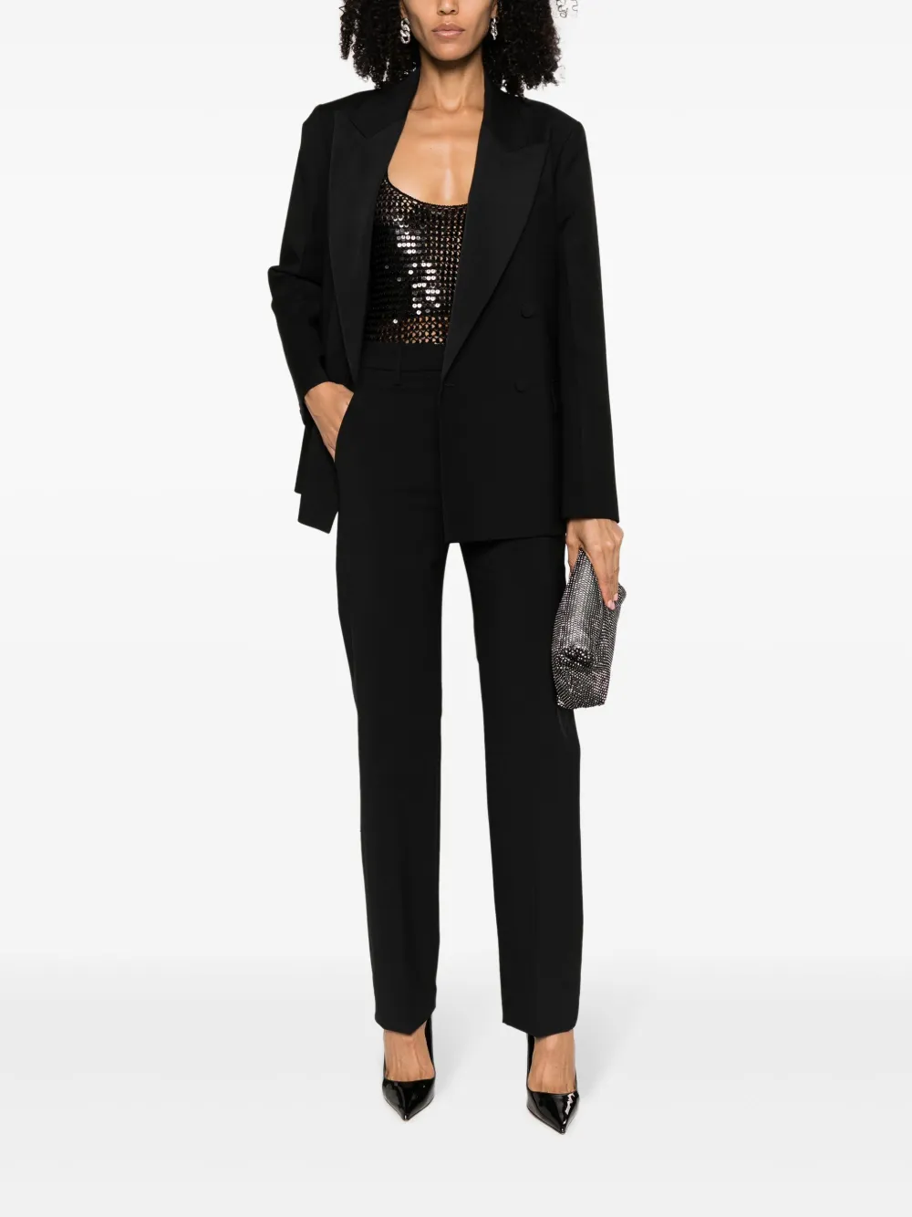 DONDUP Geplooide pantalon - Zwart