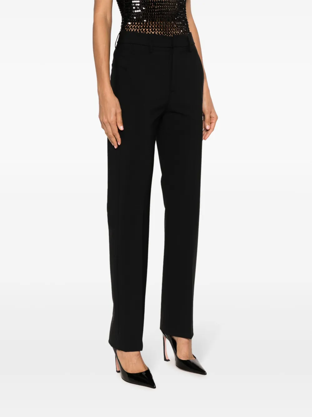 DONDUP Geplooide pantalon Zwart