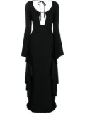 Giuseppe Di Morabito draped long-sleeve maxi dress - Black