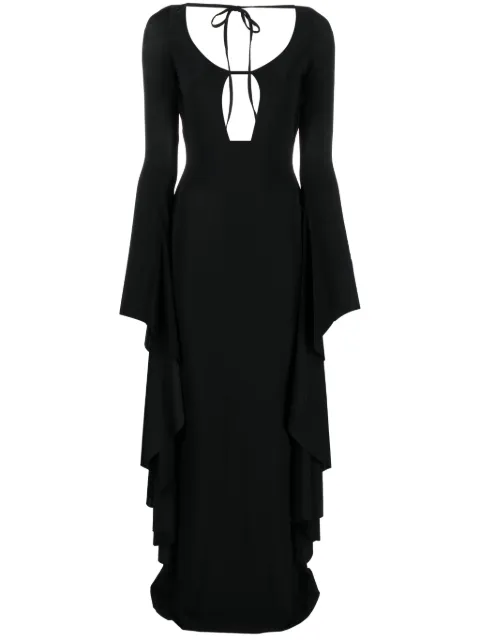 Giuseppe Di Morabito draped long-sleeve maxi dress FW23096LD267 - 0