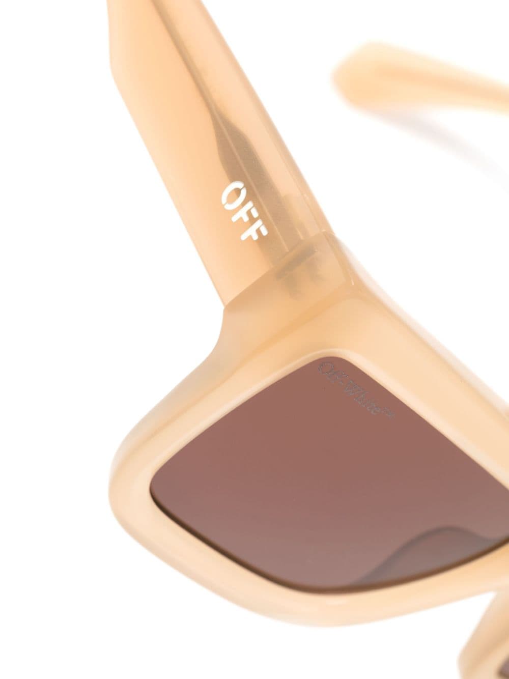 Shop Off-white Square-frame Tinted Sunglasses In Brown