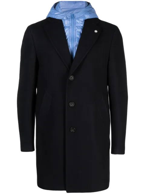 Manuel Ritz hooded single-breasted coat