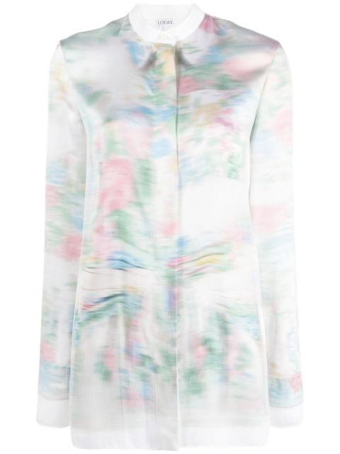 LOEWE abstract-print band-collar shirt Women