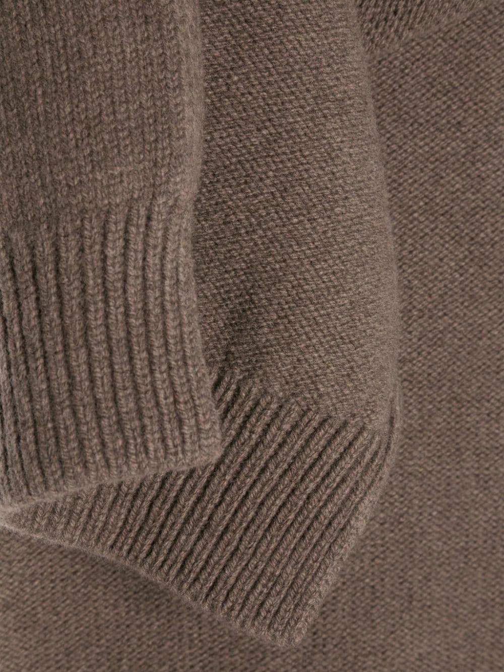 Shop Sunspel Ribbed-trim Wool Scarf In Brown