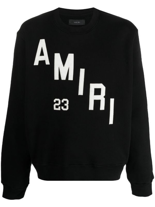 新品 AMIRI logo-print crewneck スウェットシャツ L