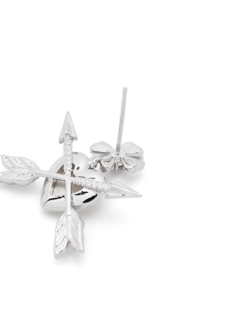 SHUSHU/TONG heart-motif crystal-embellished earrings - Wit