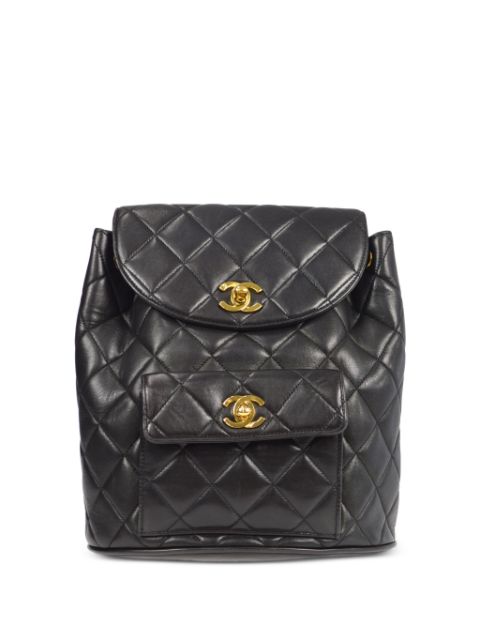 HOT SALE CHANEL 1995 Duma leather backpack Women