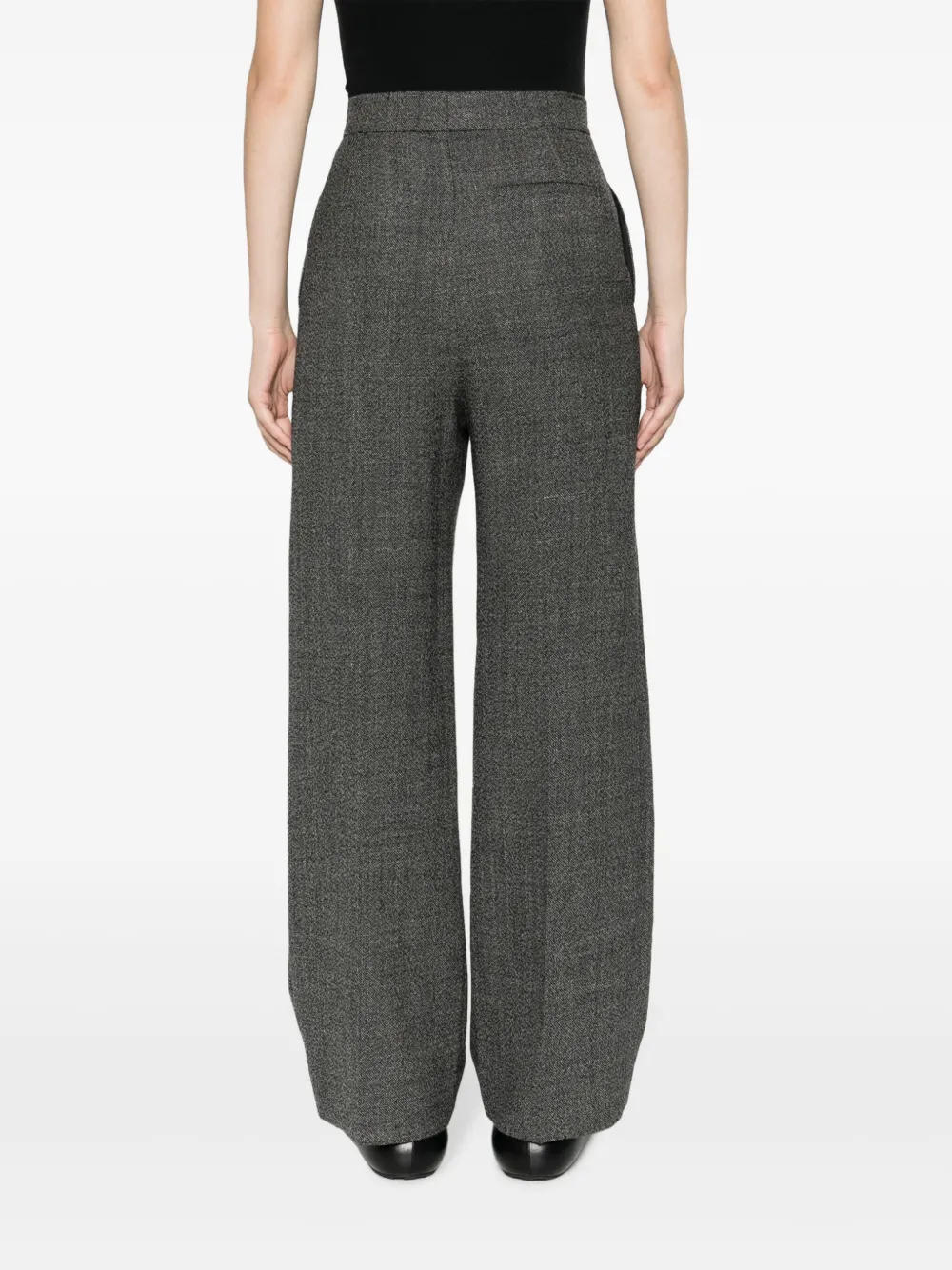 Loewe Straight-leg Wool Tailored Trousers In Gray