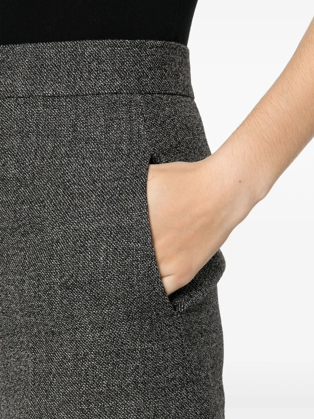 Loewe Straight-leg Wool Tailored Trousers In Gray