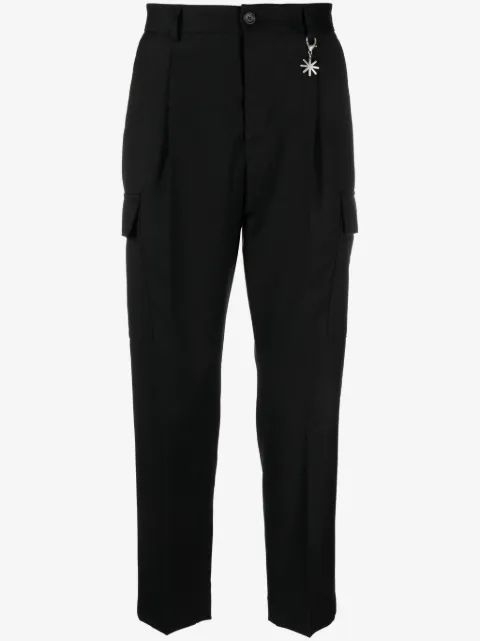 Manuel Ritz pantalones cargo con diseño tapered y logo 