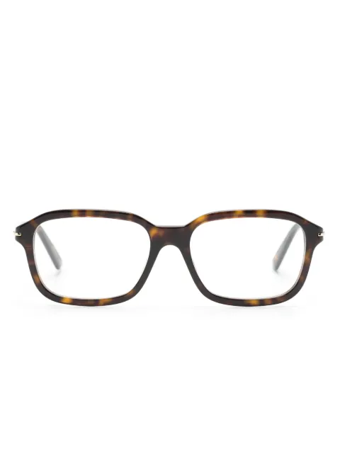 Gucci Eyewear lentes con armazón rectangular estilo carey