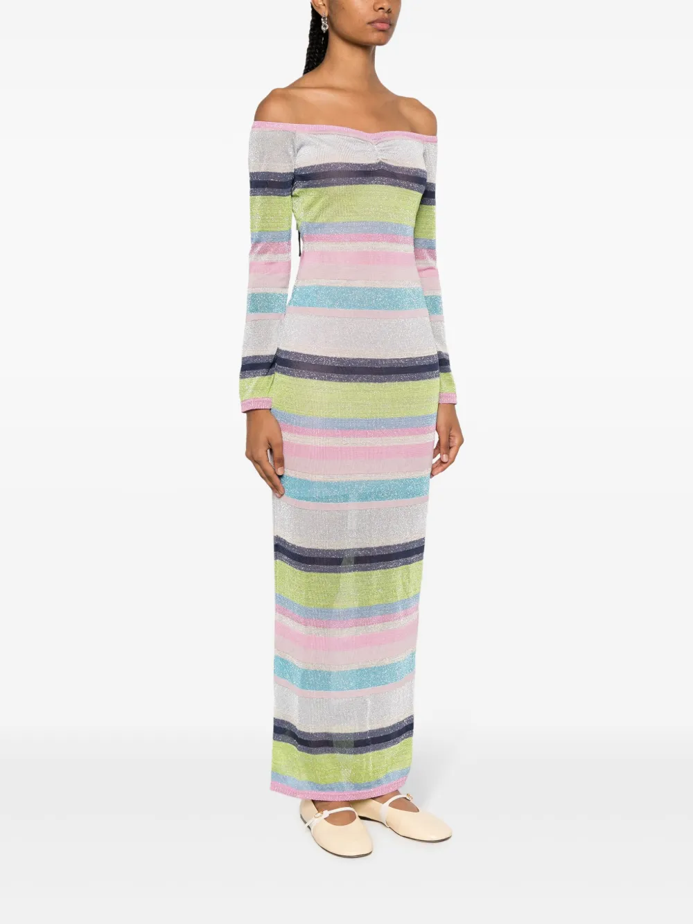 Suboo Zephyr Striped Maxi Dress In Pink