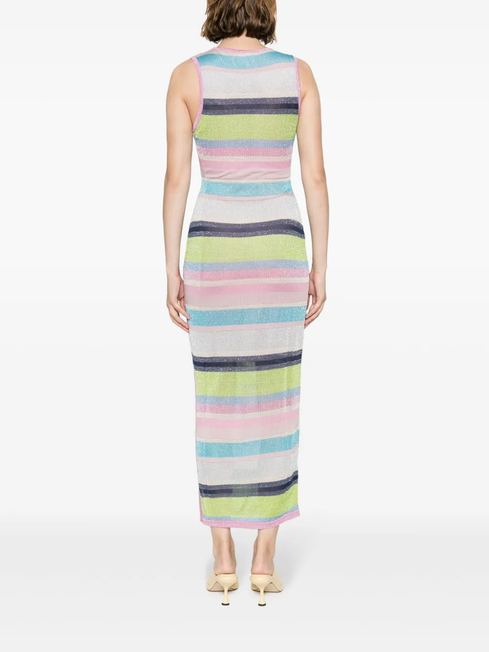 Suboo Zephyr Striped Maxi Dress In Grün