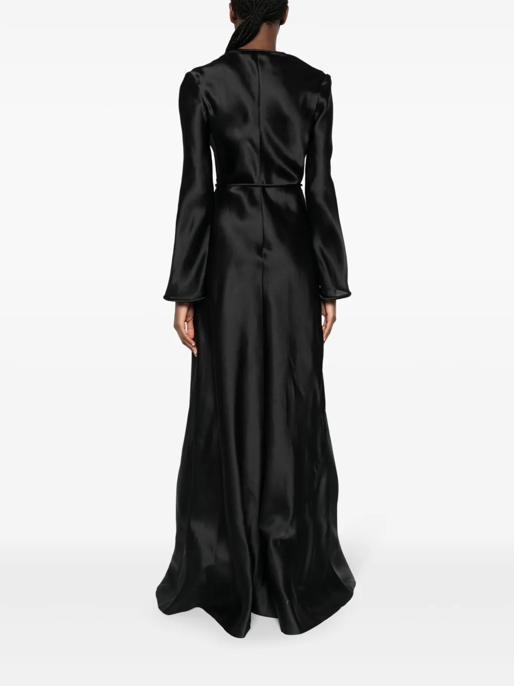 zimmermann black silk dress ZIMMERMANN Rhiannon open-back draped organic silk halterneck maxi dress