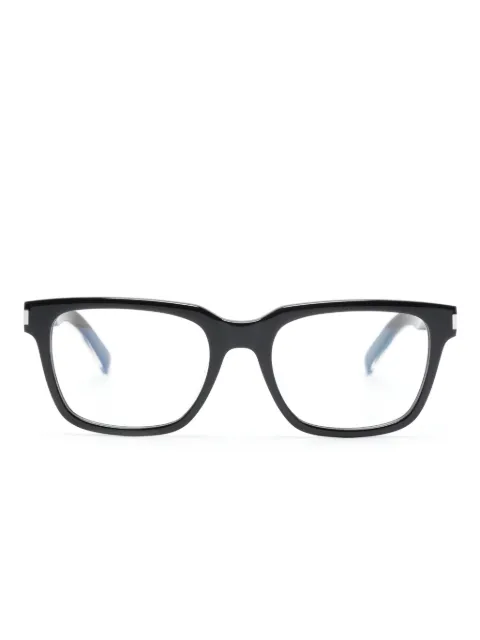 Saint Laurent Eyewear logo-engraved rectangle-frame glasses