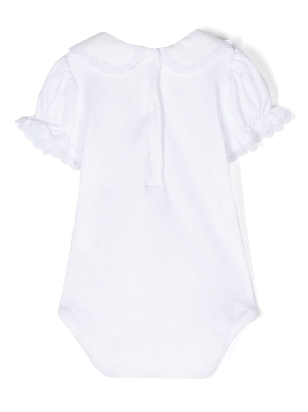 Patachou lace-trim cotton body - White