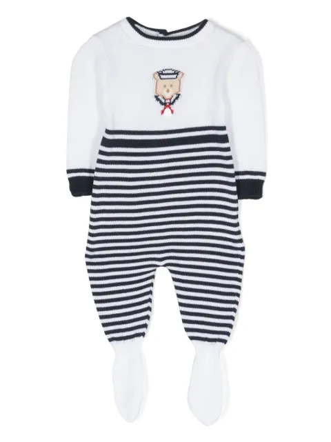 Patachou Gestrickter Pyjama mit Bärenmotiv