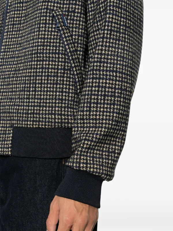 Houndstooth shop bomber jacket